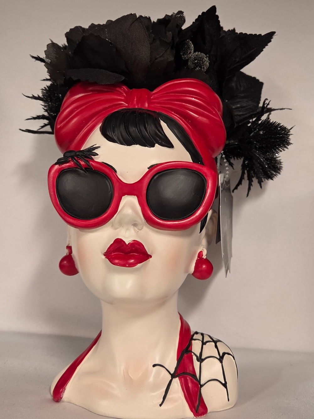 Bella Lux TikTok Viral Halloween bust Red Sunglasses Glamour HTF
